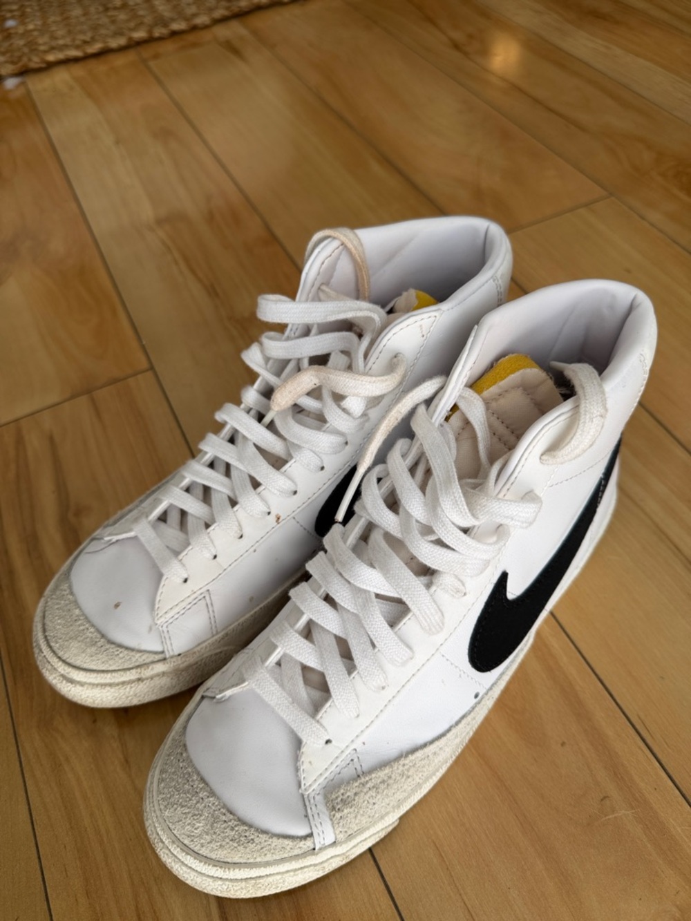 Nike White Black High-Top Sneakers